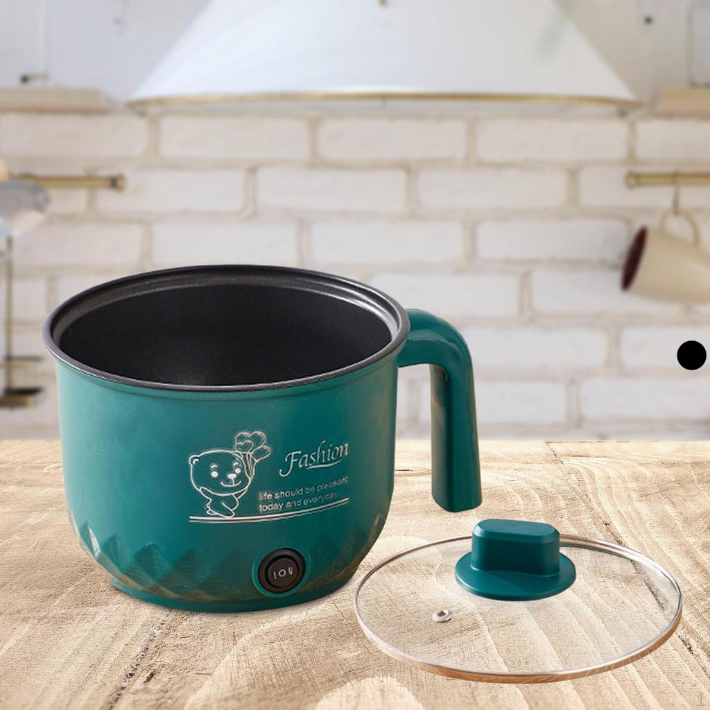 Electric Cooker 1.8L Cooking Pot Machine Multifunctional Soup Steamer Heating Pan for Noodles