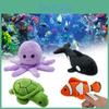 Finger Animal Marine Plush Toy Cartoon Stuffed Doll Room Decoration Kids Gift