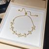New Zircon Rectangle Clasp Bracelet Summer Cool Tone Elegant Luxury Women Jewelry