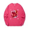 Li Ning Daily Prosperity Series Loose Fit Pullover Printed Round Neck Long Sleeve Knit Sweater Men Sweater Tree-Plum-Red AMBU061-4
