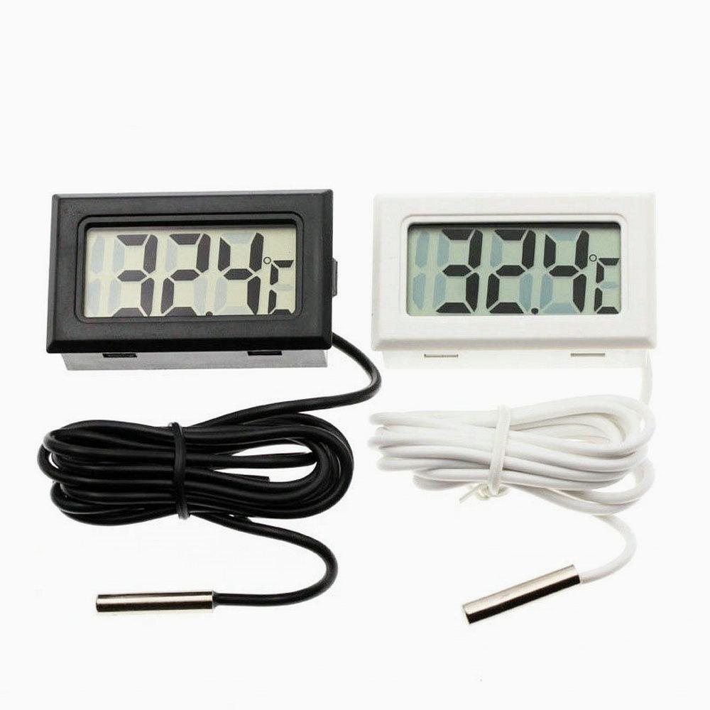 Mini LCD digital thermometer used for freezer temperature - 50-110℃ refrigerator thermometer indoor and outdoor waterproof probe