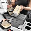 Car Armrest Box Cushion Leather Center Console Armrest Cushion Height Increasing With Cup Holder Tissue Box Armrest Pad