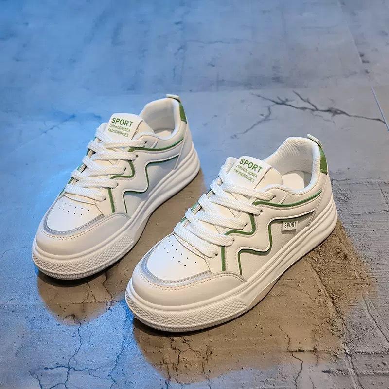 Little White Shoes Women's Spring Thick Baseplate Shoes Versatile Casual Shoes Flat Bottom Versatile Student Shoes