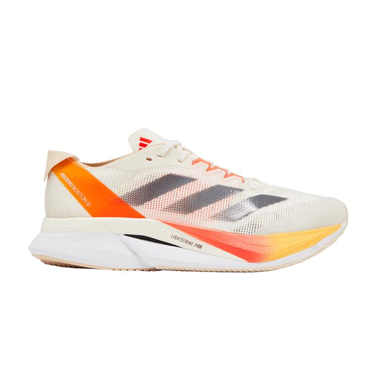 Women's Sneakers adidas Adizero Boston 12 Ivory Iron Metallic Solar Red (Women's)