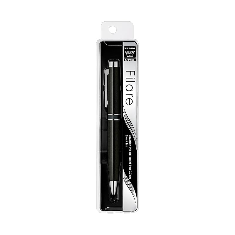 Масляная шариковая ручка Zebra, Fillare, 0.7, Черная, P-BA68-BK