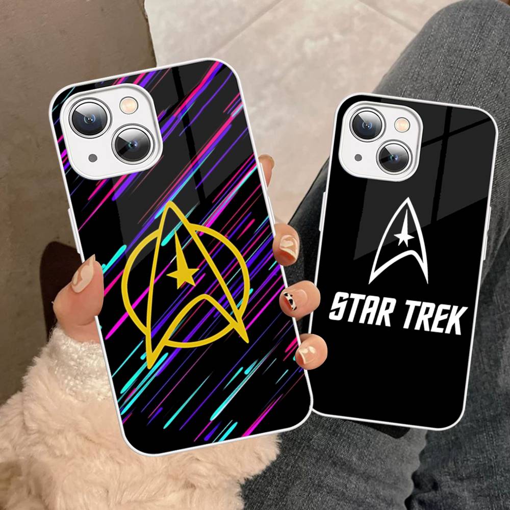 Popular S-Star T-Trek Movie Logo For IPhone 14 13 12 Mini 11 Pro XS Max X XR 14 Plus Tempered Glass Cover
