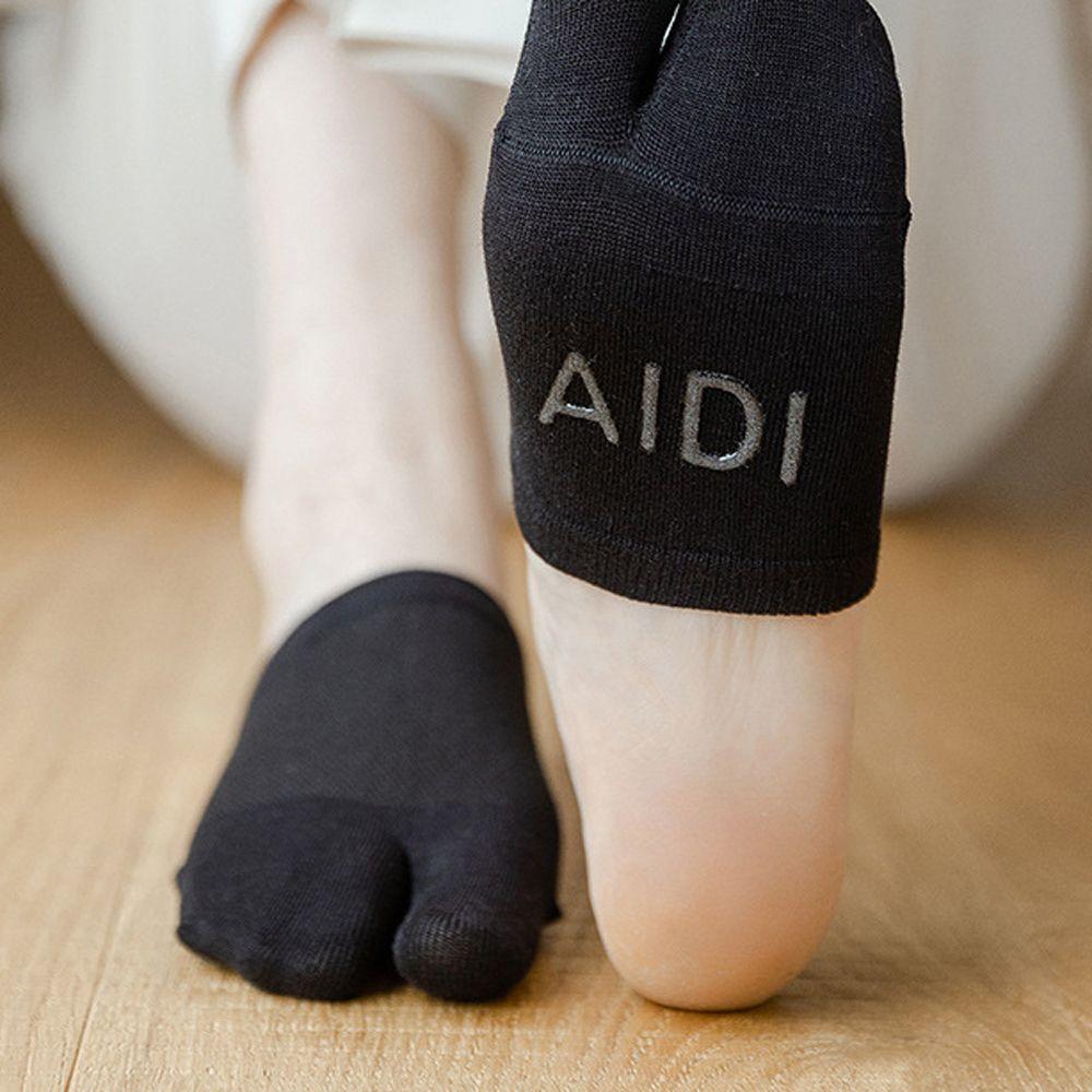 Cotton Mesh Summer Candy Color Half Palm Socks Women Hosiery Split Toe Socks Two Toe Socks