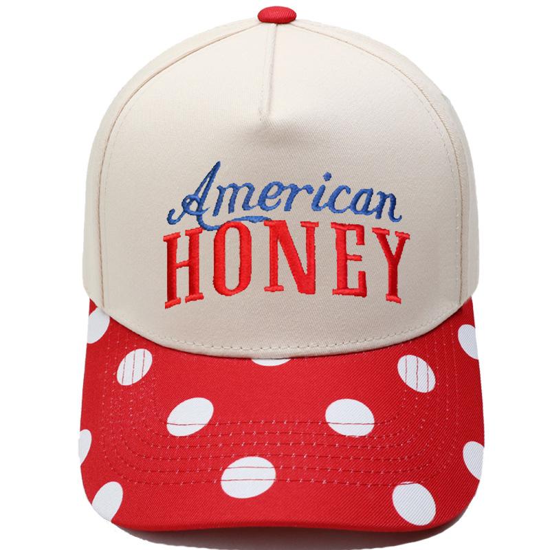 Американская шляпа-кепка водителя грузовика HONEY, вышивка, сочетание цветов, бейсболка, повседневная ретро-шляпа для мужчин и женщин