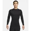 Pro Dry Fit Fitness Mock Neck Long Sleeve Top M Black White Fb7909 010