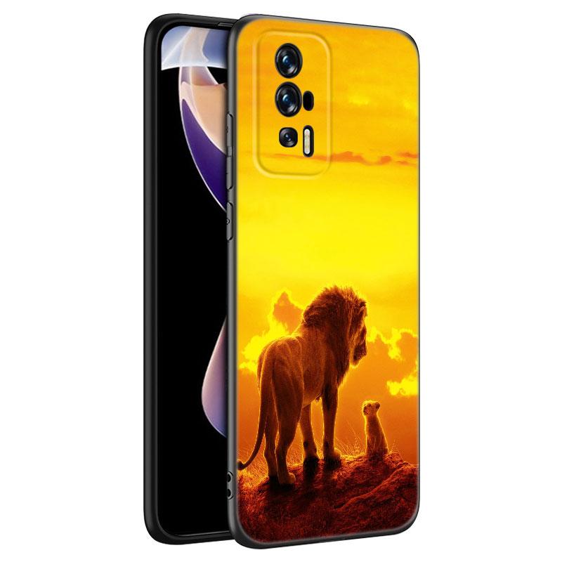 Силиконовый чехол для телефона Animal Lion Black для Xiaomi Redmi 7A 8A 9A 10A 11A 9C 10C 12C 13C 11 Prime A1 A2 Plus 12 4G Note 9T 12R