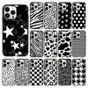 Phone Case For Iphone 14 13 12 11 Pro Max Xs Xr X 8 7 Plus Se Mobile Phone Cases Cow Zebra Leopard Black White Art Funda Cell