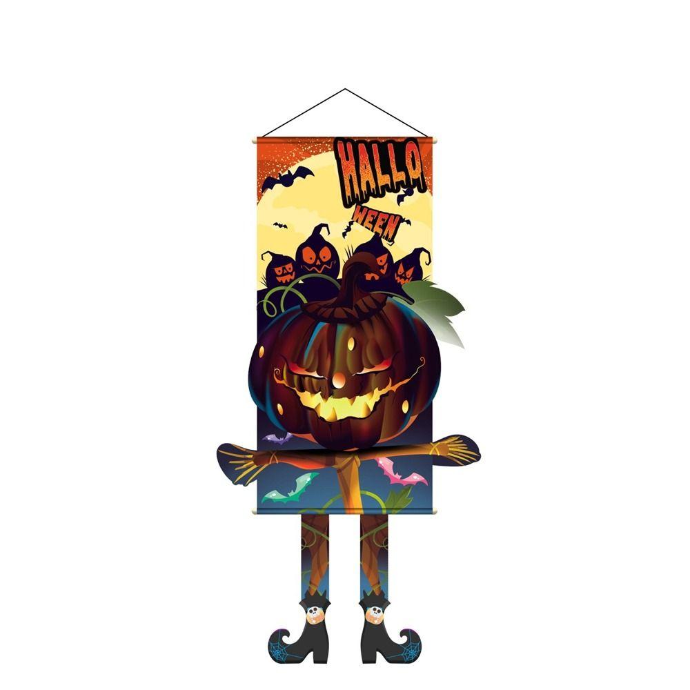 Длинноногий Хэллоуин крыльцо дверь баннер Trick or Treat гном тыква подвеска Хэллоуин