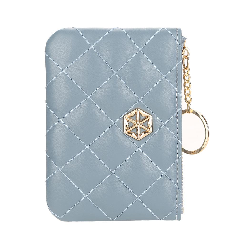 BOISEEN New Change Bag Women's Embossed Plaid Zipper Key Bag Fashionable Mini Wallet Card Bag Women