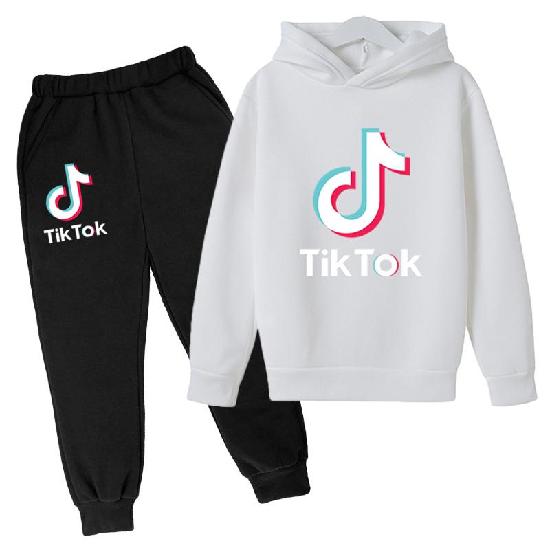 Костюм свитера с капюшоном и леггинсами для мальчиков и девочек TikTok