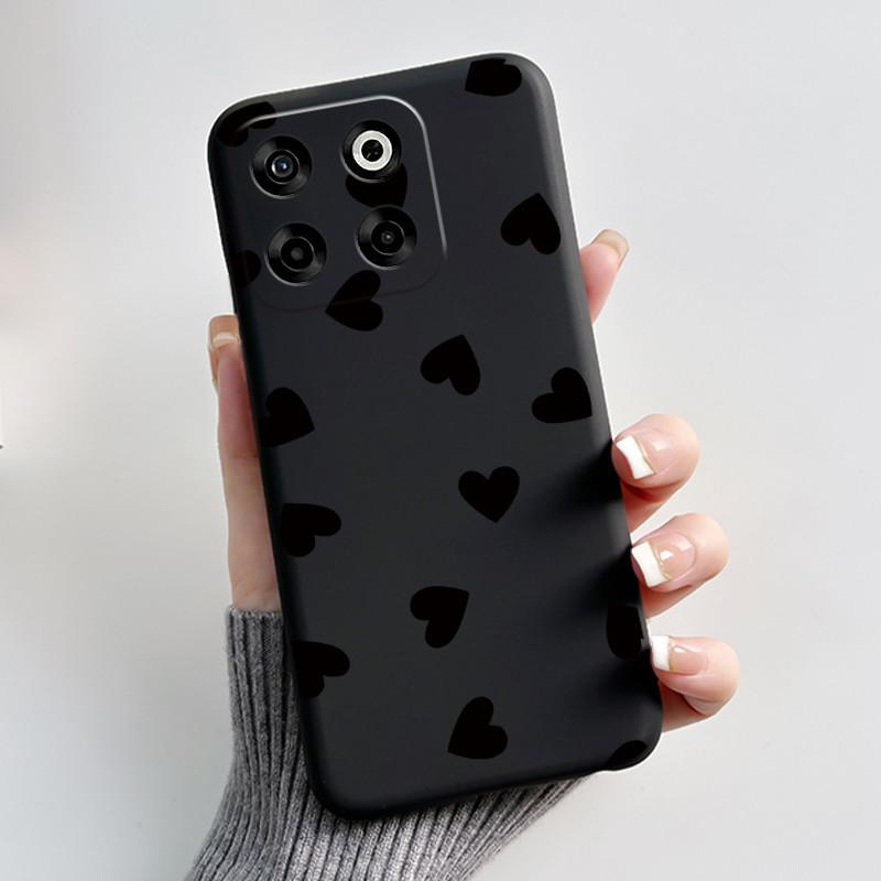 Чехол для телефона ZTE Blade V70/Axon 70/Nubia V70, мягкий силикон, черный, с красивым рисунком, Панда с сердцем, Кролик, противоударный чехол