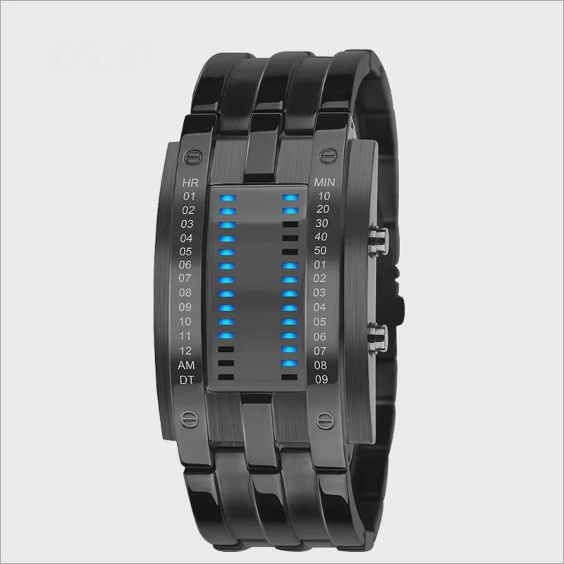 Корейские светодиодные двухрядные часы Iron Man для студентов