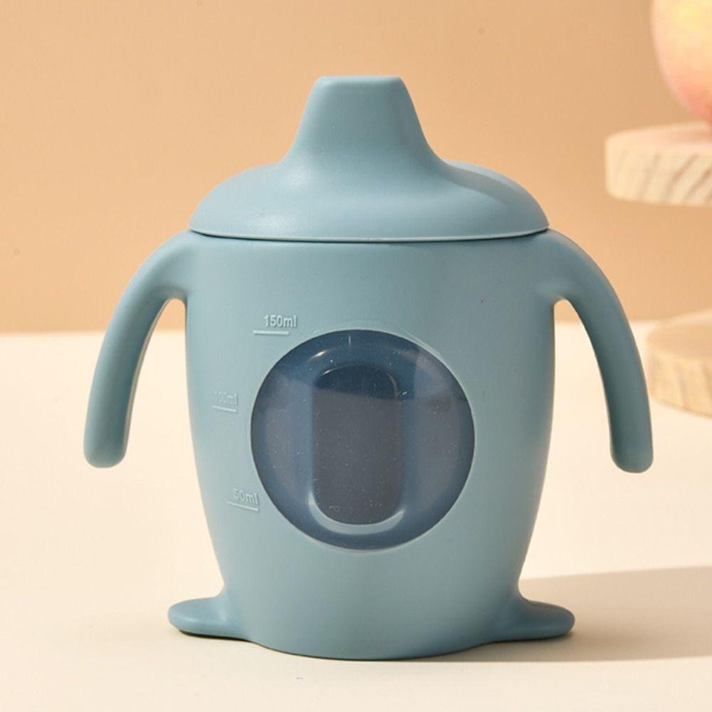 Silicone Baby Silicone Sippy Cup Learning Cup Transparent Cups Fashion Cartoon Water Bottle Baby