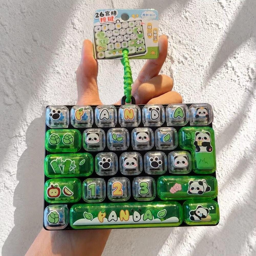 Cute Design Mini Keyboard Pendant 26-Key Keyboard Keychain Decompression Button Toy Children's Bag