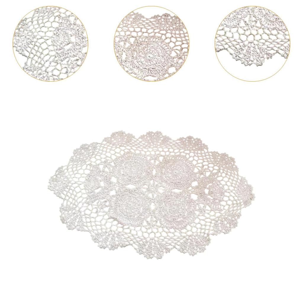 Вязаная крючком кружевная салфетка нескользящая креативная салфетка для свадебного декора дома праздник