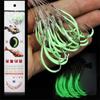 With Fishing Line Glow Hook High Carbon Steel Fishing Hook with Line  Fresh&Saltwater