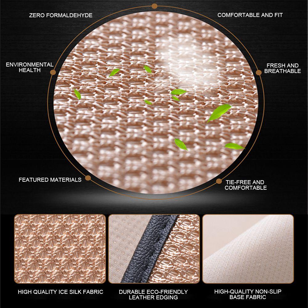 Подушка-мат для сиденья из ледяного шелка для авто, подушка для пассажирского сиденья, автомобильные коврики, переднее сиденье