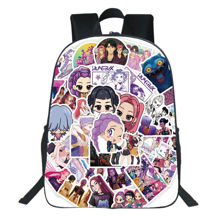 Demon Hunters Student & Kids 40CM Backpack - KPop Huntress Twin Shoulder Bag CLE