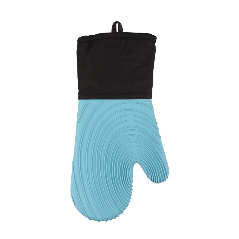 Silicone Cotton Cloth Thermal Insulation Gloves Microwave Oven Anti-scalding Kitchen High Temperature Resistant Thickened Baking Gloves