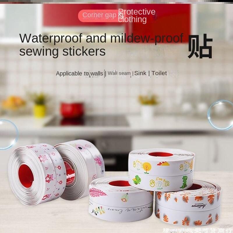 Водонепроницаемая наклейка на стену из ПВХ для кухни, водонепроницаемая наклейка для туалета, швея, бесшовная наклейка для раковины в ванной, против плесени