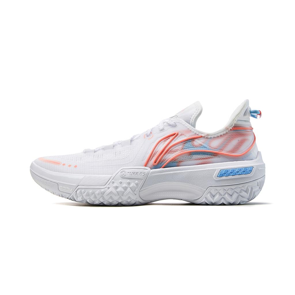 Li Ning Jie Ao, Белое Пламя Низкие Баскетбольные Кроссовки Мужские Стандартные Белые ABFU019-8