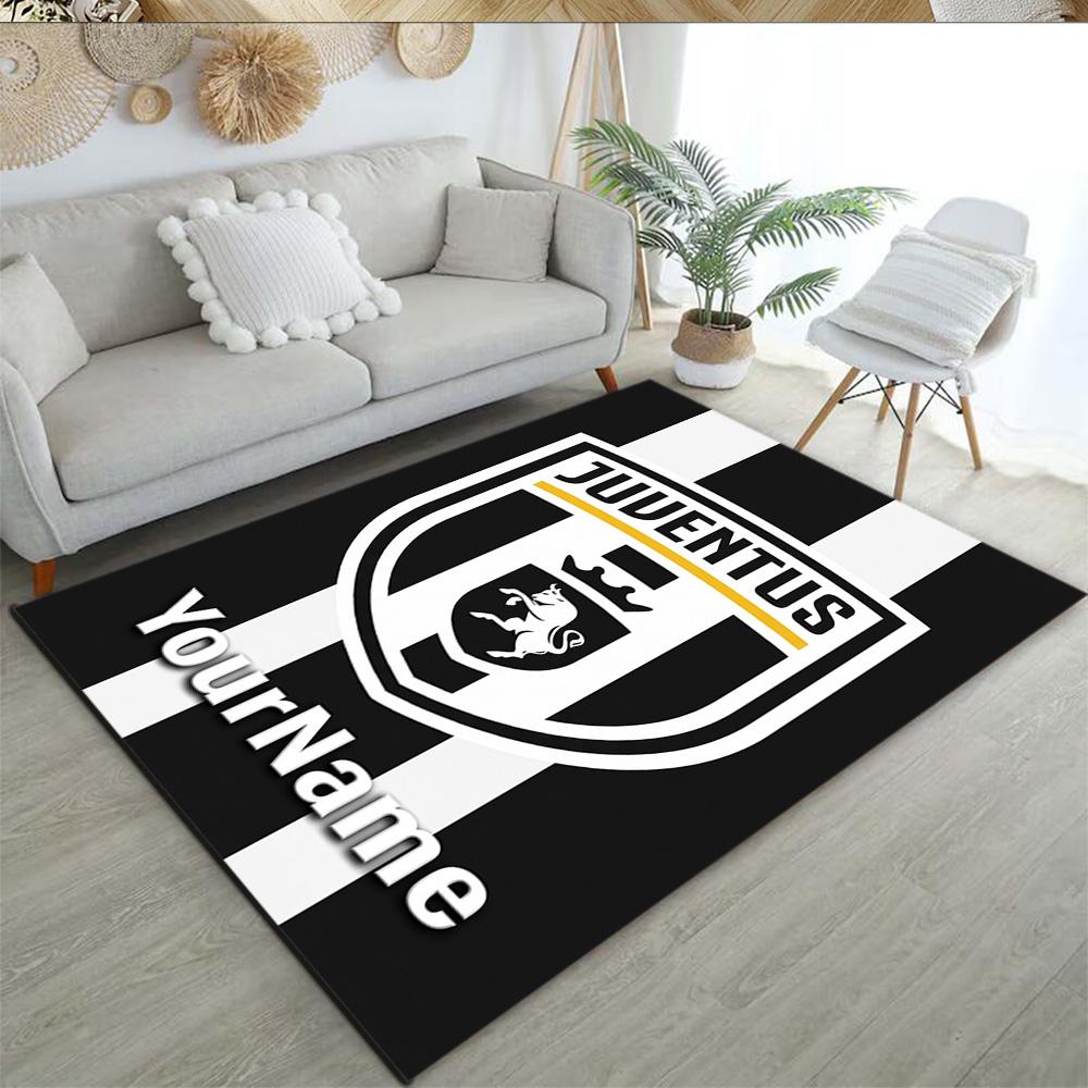 Juventus Customize Your Name Area Rug Perfect for Foyer Playrooms Hallway Bedrooms Anti-slip Rug Anime Office Decor Birthday/Christmas Gift