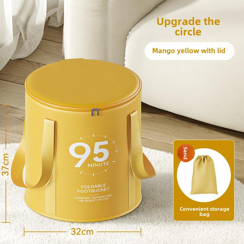 Портативная складная ванна для ног, складное ведро для спа-ванны для ног с крышкой, глубокое замачивание для дома и путешествий
