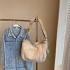 Crossbody Bag, Large Capacity, Solid Color, Simple Student Commuting To Class, Spring 2025 Shoulder Bag, Casual Foreign Style Tote Bag