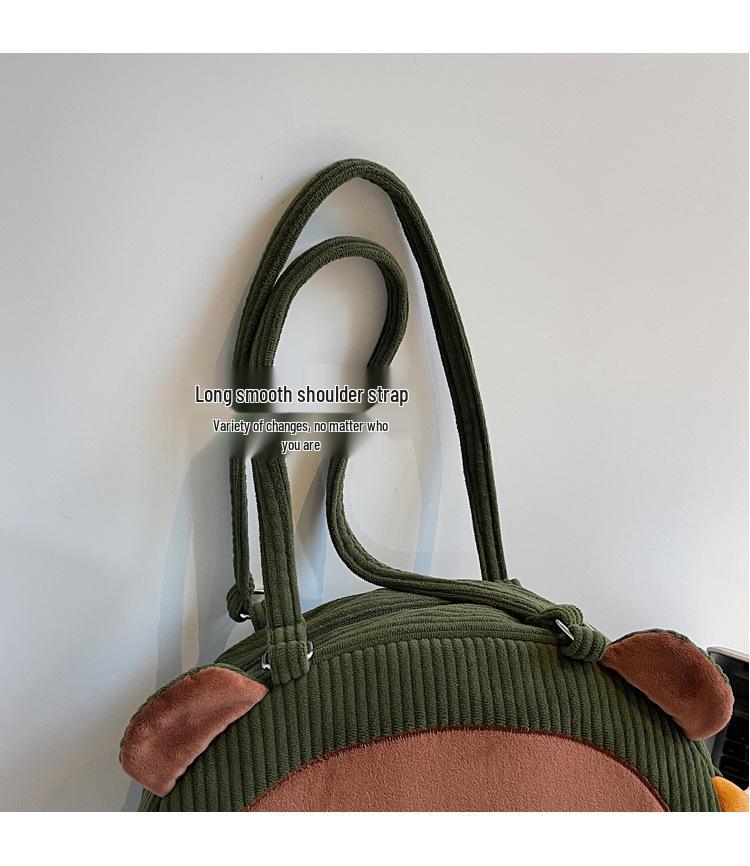 2025 Капибара Мультяшная Плюшевая Лоскутная Сумка Кроссбоди На Плечо - Большая Вместимость, Милый Дизайн