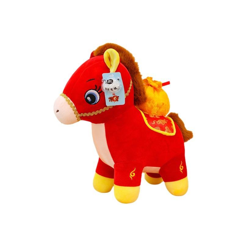 New 2026 Year of the Horse mascot Tuofu pony doll plush toy rich doll