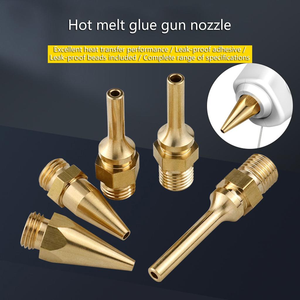 Высокоэффективное медное сопло для клеевого пистолета с термоклеем, герметичная конструкция для точных проектов склеивания