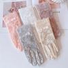 Women's Summer Ice Silk Lace Anti Ultraviolet Thin Electric Car Driving Anti-skid Breathable Cool Sun Protection Gloves