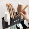 Plastic Disposable Paper Cup Holder Adjustable Cup Dispenser Cup Straw Storage Rack  Office