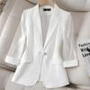 2024 Summer New Slim Casual Comfortable Design Temperament Suit Y2k Clothes White Thin Section Blazers for Women Elegant Stylish