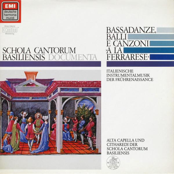 Виниловая пластинка SCHOLA CANTORUM BASILIENSIS Инструментальная музыка Раннего Возрождения 1695581 Deutsche Harmon 1985 Германия Классика Б/у