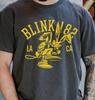 Футболка Blink 182 с кроликом Панк-рок группа на винтажной черной Comfort Colors 1717