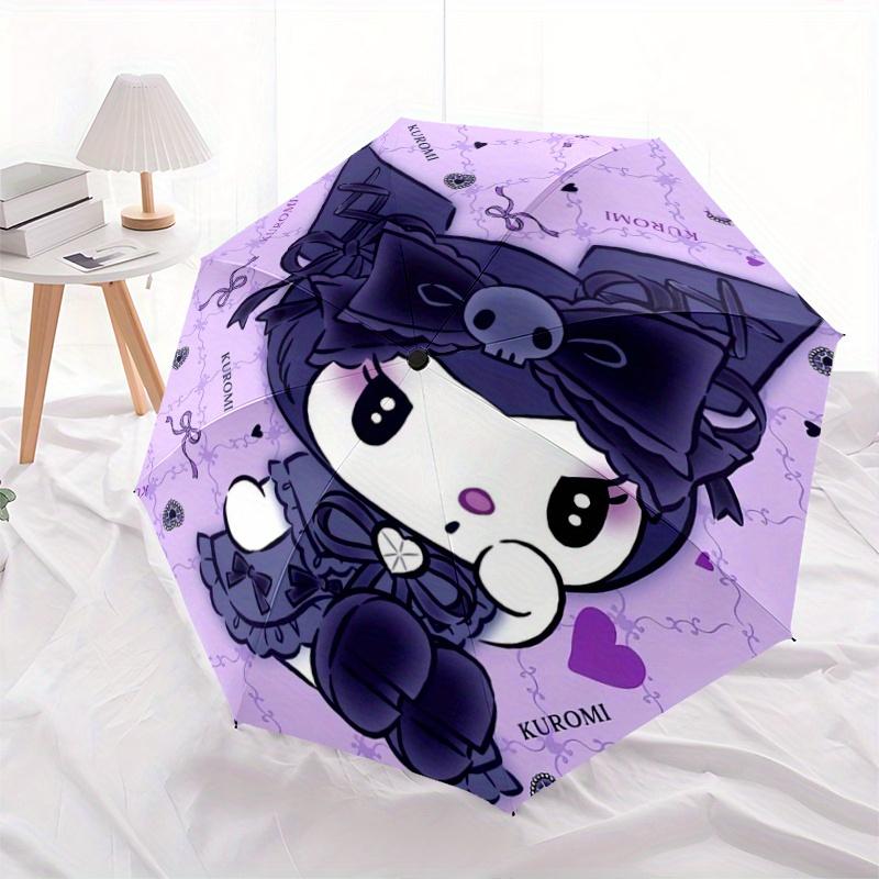 1pc Cute Kuromi Automatic Opening and Closing Folding - A Good Choice for Gifts, Fashionable and Convenient Umbrella With Cute Cartoon Characters, Dur