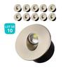 Set of 10 Round Matt Chrome LED Wall Spotlights 3W 4000K