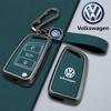 Для VOLKSWAGEN VW Чехол-защита-держатель из цинкового сплава и кожи для умного дистанционного ключа автомобиля для VW Volkswagen Passat 2017 Брелок