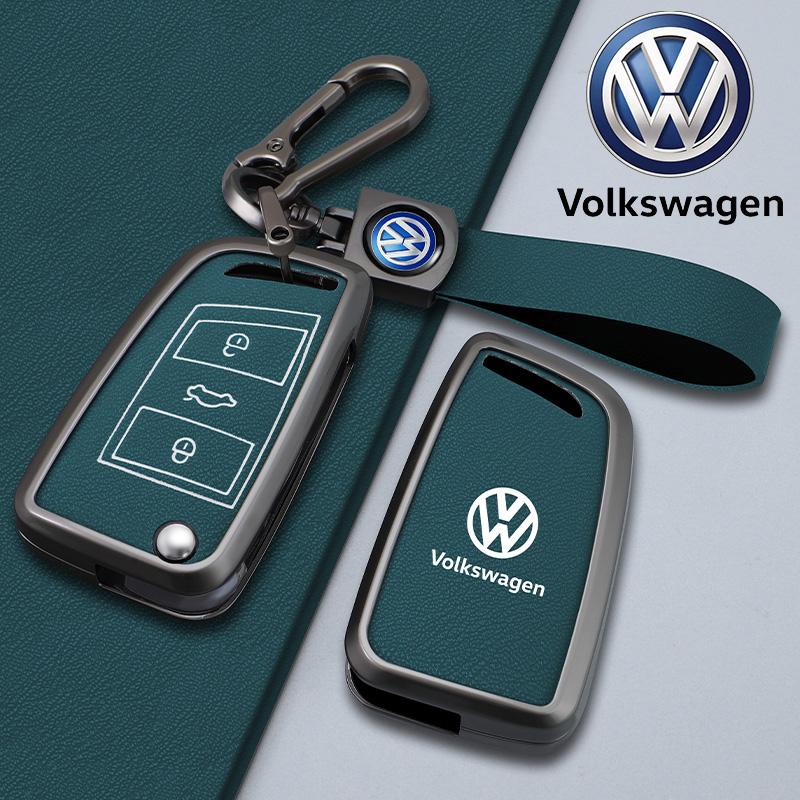 Для VOLKSWAGEN VW Чехол-защита-держатель из цинкового сплава и кожи для умного дистанционного ключа автомобиля для VW Volkswagen Passat 2017 Брелок