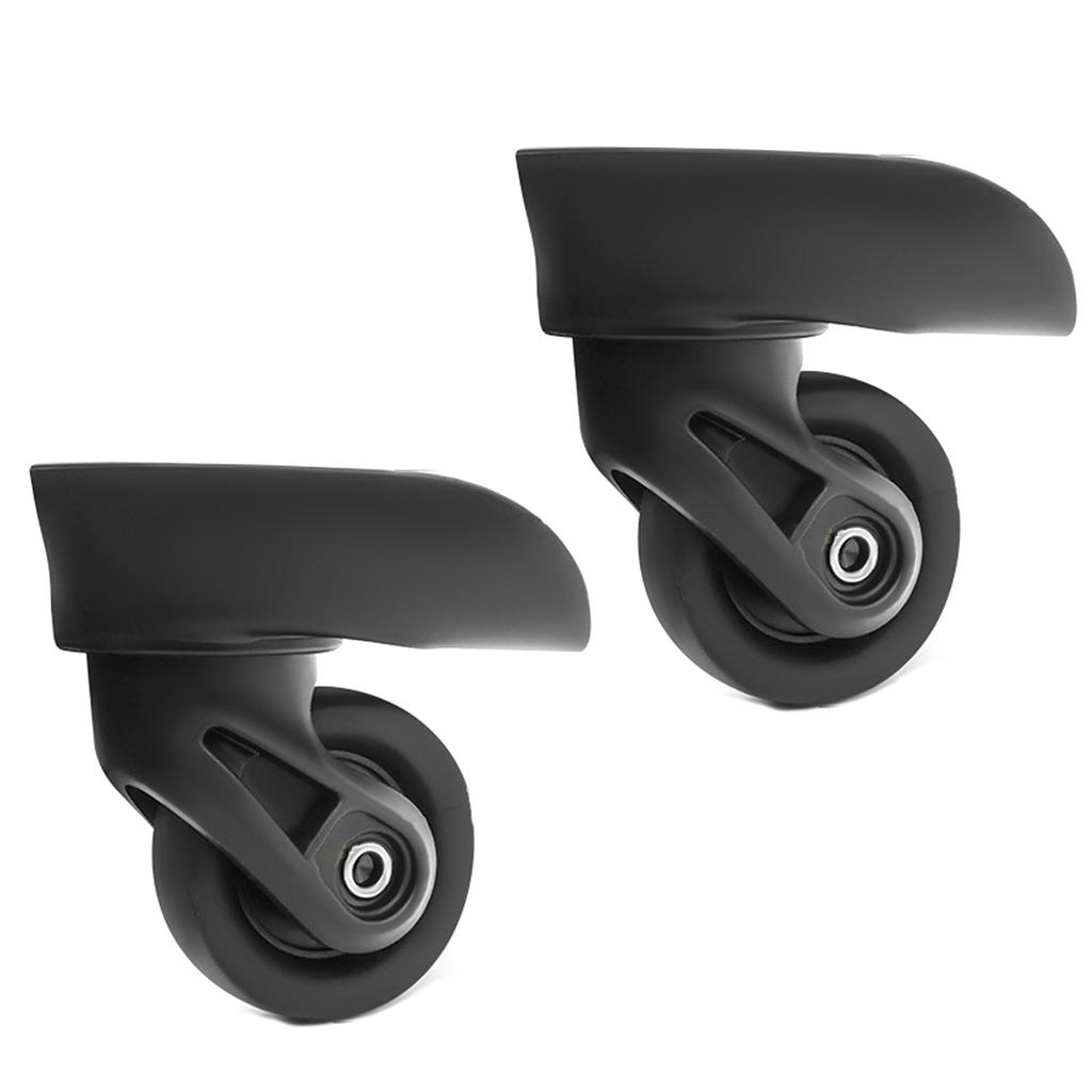 2 шт. сменные роликовые колеса для тележки, сверхпрочные роликовые колеса для багажной коробки, чемодана, поворотные на 360 градусов, бесшумные колеса