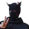 Hat Soft Halloween Funny Horns  Creative Knitted Hat Beanies Warm Full Face Cover Ski Mask Hat Windproof Balaclava Hat for Outdoor Sport