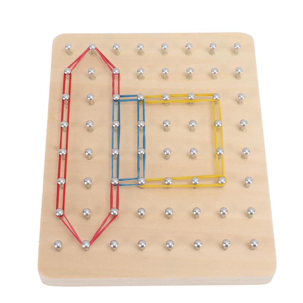 Wooden Geoboard Montessori Toys Graphical Learning Educational Toys for Baby Toddlers Boys Girls