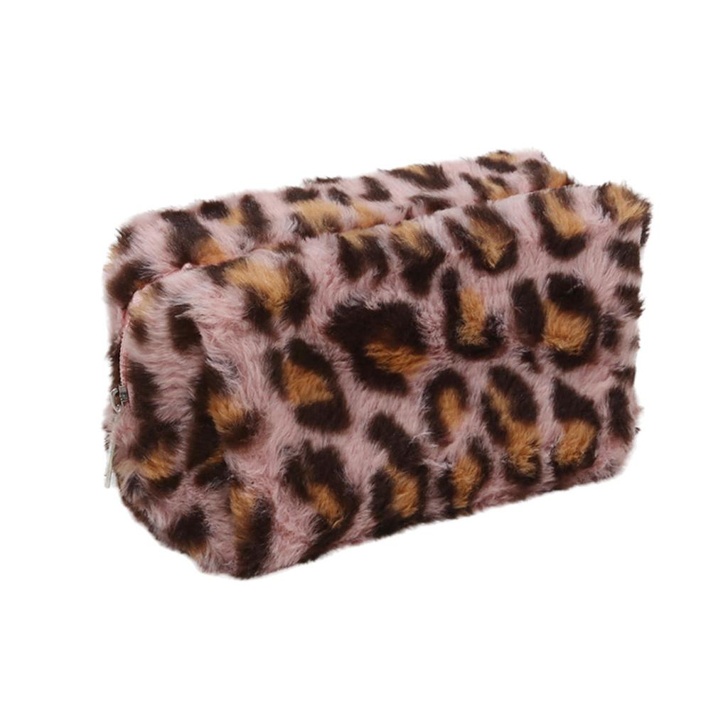 Leopard Makeup Bags for Women Soft Travel Cosmetic Bag Organizer Case Lady Girls Make Up Case Necessaries Handbags Case