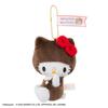 Брелок для ключей Plush Kitty x Monchhichi Kitty Big Face из нержавеющей стали [Sekiguchi]