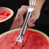 2-in-1 Watermelon Fork Slicers, Watermelon Cutter Summer Fruit Cutting Fork, Head Fruit Forks Knife